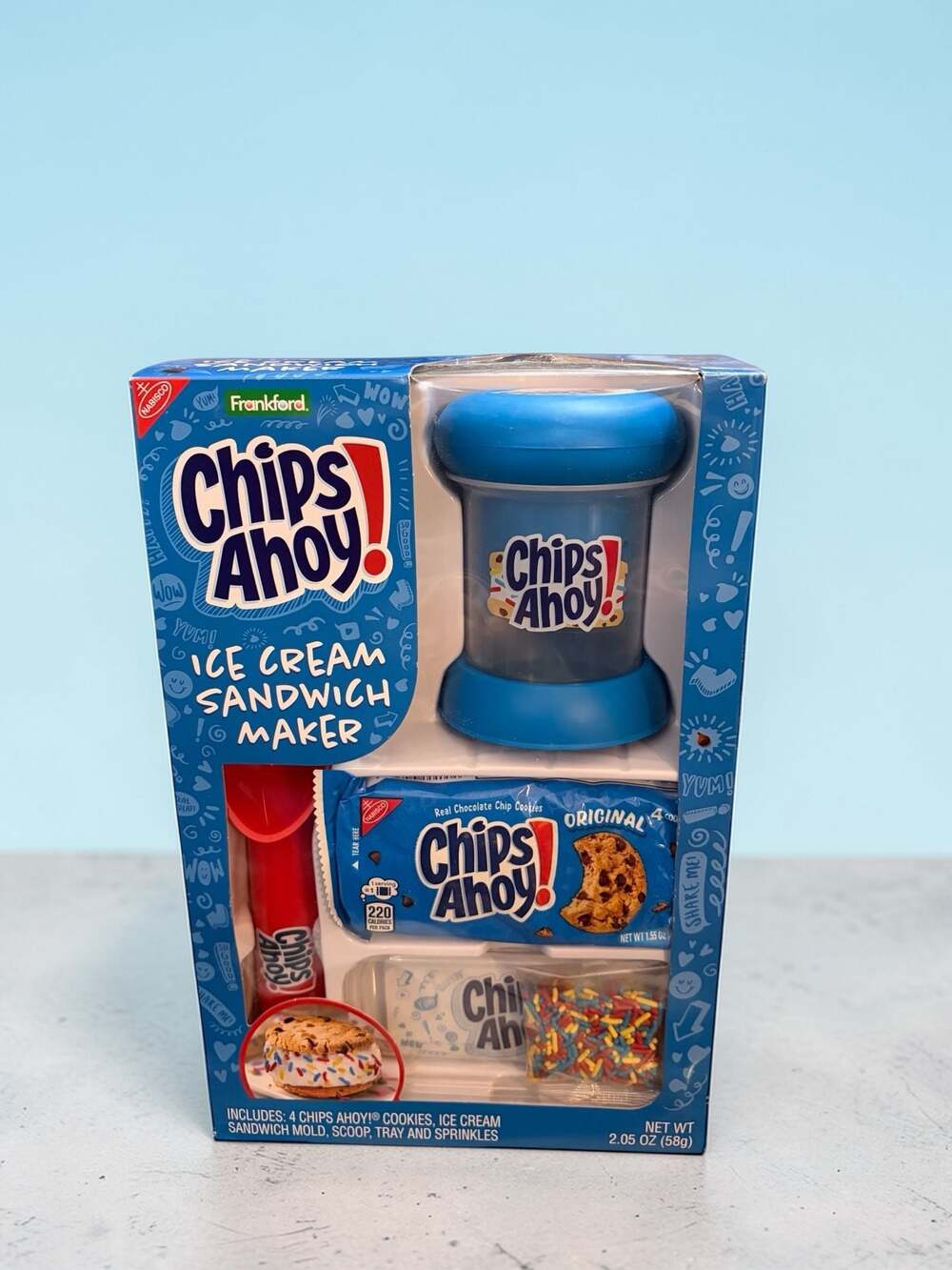 Chips Ahoy! Ice Cream Sandwich Maker Kit with Cookies, Scoop, and Sprinkles